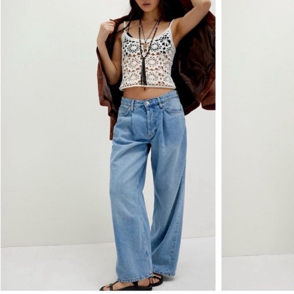 NWOT Free People Guessing Game relaxed trouser